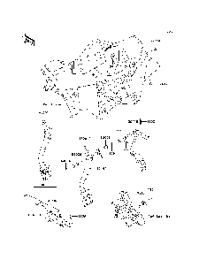 Brake Pedal/Throttle Lever Diagram and Parts List for KAF400C7F 2007 & Prior Kawasaki Lawn Tractor Accessories