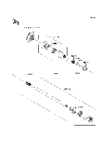 Drive Shaft 2 Diagram and Parts List for KRT800BEF 2014 Kawasaki Lawn Tractor Accessories