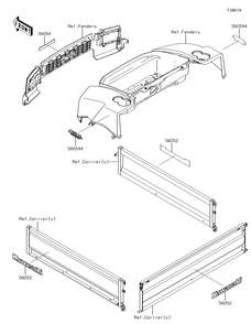 Decals(Pff-Pjf) Diagram and Parts List for KAF620PGF 2016 Kawasaki Lawn Tractor Accessories