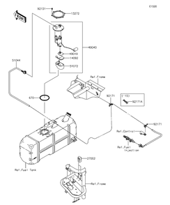 Part Location Diagram of 13272-1398 Kawasaki Plate