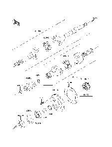 Drive Shaft-Rear Diagram and Parts List for KAF620MDF 2013 Kawasaki Lawn Tractor Accessories