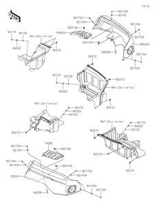 Part Location Diagram of 35023-0307-839 Kawasaki Fender-Rear, Lh, S.Black
