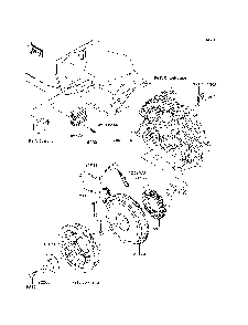 Generator/Ignition Coil Diagram and Parts List for KAF400C7F 2007 & Prior Kawasaki Lawn Tractor Accessories