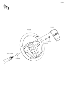 Part Location Diagram of 46003-0808 Kawasaki Handle