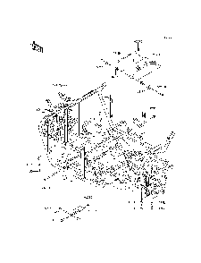 Engine Mount Diagram and Parts List for KRF800CEF 2014 Kawasaki Lawn Tractor Accessories