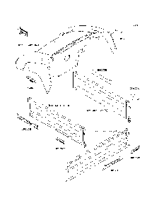 Decals Diagram and Parts List for KAF400A7F 2007 & Prior Kawasaki Lawn Tractor Accessories