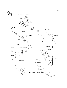Brake Pedal/Throttle Lever Diagram and Parts List for KAF950B7F 2007 & Prior Kawasaki Lawn Tractor Accessories
