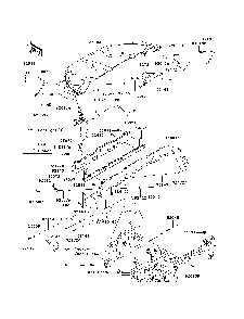 Front Fender Diagram and Parts List for KRF750RDF 2013 Kawasaki Lawn Tractor Accessories