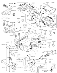 Part Location Diagram of 25031-0455 Kawasaki Meter-Assembly