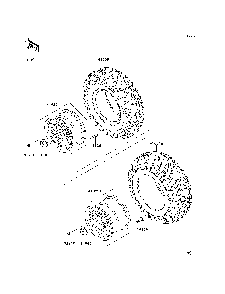 Wheels/Tires Diagram and Parts List for KRF750SCSA 2012 Kawasaki Lawn Tractor Accessories