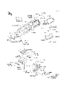 Front Box Diagram and Parts List for KRF750VBF 2011 Kawasaki Lawn Tractor Accessories