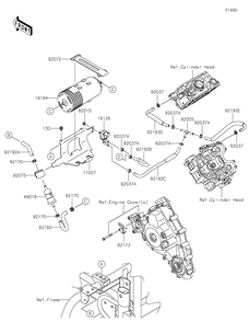 Fuel Evaporative System Diagram and Parts List for KRF800GKF 2019 Kawasaki Lawn Tractor Accessories