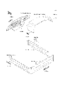 Decals Diagram and Parts List for KAF620G7F 2007 & Prior Kawasaki Lawn Tractor Accessories