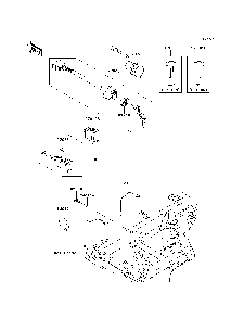 Ignition Switch Diagram and Parts List for KAF620MDF 2013 Kawasaki Lawn Tractor Accessories