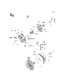 Drive Converter Diagram and Parts List for KRT800CFF 2015 Kawasaki Lawn Tractor Accessories