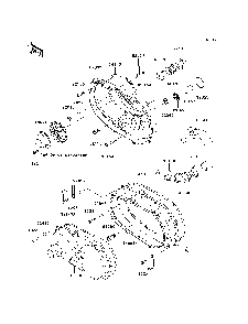 Converter Cover Diagram and Parts List for KAF950C7F 2007 & Prior Kawasaki Lawn Tractor Accessories
