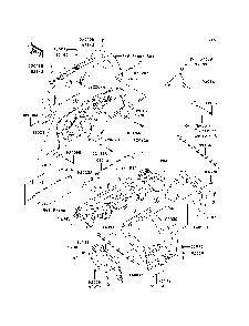 Frame Fittings Diagram and Parts List for KAF400C7F 2007 & Prior Kawasaki Lawn Tractor Accessories