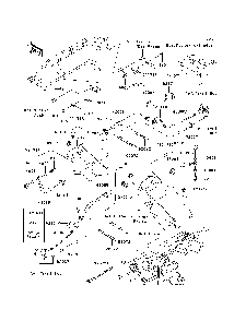 Front Brake Piping Diagram and Parts List for KAF400C7F 2007 & Prior Kawasaki Lawn Tractor Accessories