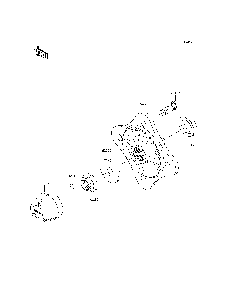 Rear Hubs/Brakes Diagram and Parts List for KRF800DFF 2015 Kawasaki Lawn Tractor Accessories