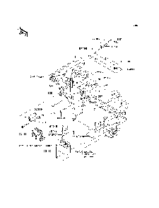 Engine Mount Diagram and Parts List for KAF400A7F 2007 & Prior Kawasaki Lawn Tractor Accessories
