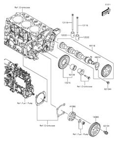 Valve Diagram and Parts List for KAF1000EGF 2016 Kawasaki Lawn Tractor Accessories