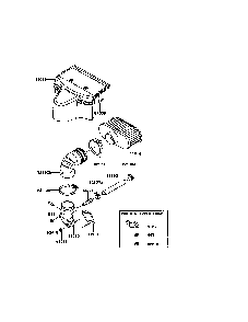 Part Location Diagram of 11013-0726 Kawasaki Element-air filter