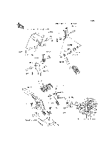 Brake Pedal/Throttle Lever Diagram and Parts List for KRF800CEF 2014 Kawasaki Lawn Tractor Accessories