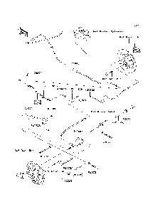 Rear Brake Piping Diagram and Parts List for KAF400C7F 2007 & Prior Kawasaki Lawn Tractor Accessories