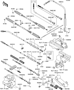 Cables Diagram and Parts List for KAF950GDF 2013 Kawasaki Lawn Tractor Accessories