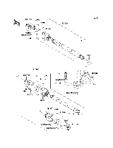 Drive Shaft-Propeller Diagram and Parts List for KAF620E7F 2007 & Prior Kawasaki Lawn Tractor Accessories