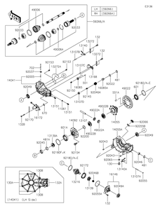 Part Location Diagram of 92033-0837 Kawasaki Ring-Snap