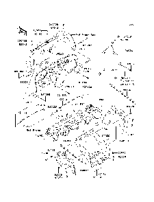 Frame Fittings Diagram and Parts List for KAF400B7F 2007 & Prior Kawasaki Lawn Tractor Accessories