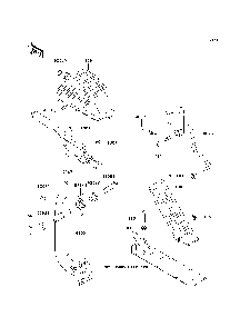 Brake Pedal/Throttle Lever Diagram and Parts List for KAF950C7F 2007 & Prior Kawasaki Lawn Tractor Accessories