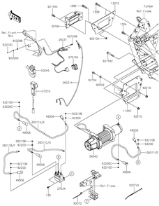 Winch Diagram and Parts List for KRT1000BPFNL 2023 Kawasaki Lawn Tractor Accessories