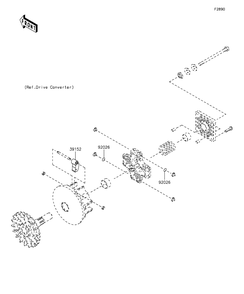 Optional Parts(Engine) Diagram and Parts List for KAF400GGF 2016 Kawasaki Lawn Tractor Accessories