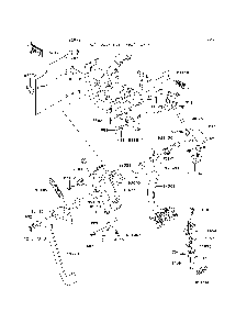 Brake Pedal/Throttle Lever Diagram and Parts List for KRF750TAF 2010 Kawasaki Lawn Tractor Accessories