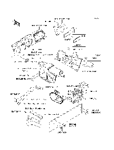 Labels Diagram and Parts List for KRF750NCS 2012 Kawasaki Lawn Tractor Accessories