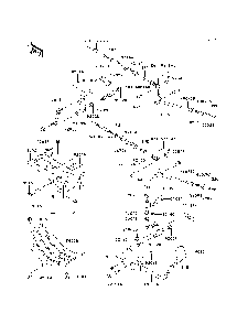 Shift Lever Diagram and Parts List for KAF950E8F 2008 Kawasaki Lawn Tractor Accessories