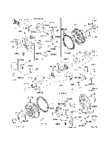 Rear Hubs/Brakes Diagram and Parts List for KAF620H7F 2007 & Prior Kawasaki Lawn Tractor Accessories
