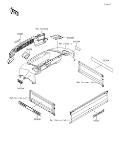 Decals(Rffa) Diagram and Parts List for KAF620RFFA 2015 Kawasaki Lawn Tractor Accessories