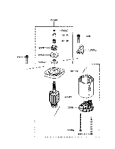 Starter Diagram and Parts List for FR730V-DS04  Kawasaki Engine
