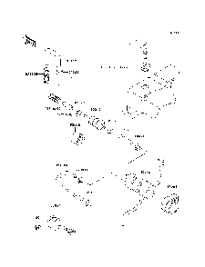 Fuel Pump Diagram and Parts List for KAF620K7F 2007 & Prior Kawasaki Lawn Tractor Accessories