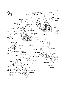 Frame Fittings Diagram and Parts List for KRF750RDF 2013 Kawasaki Lawn Tractor Accessories