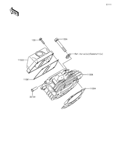Cylinder Head Diagram and Parts List for KAF400GGF 2016 Kawasaki Lawn Tractor Accessories