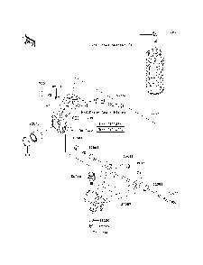 Suspension Diagram and Parts List for KAF400A7F 2007 & Prior Kawasaki Lawn Tractor Accessories