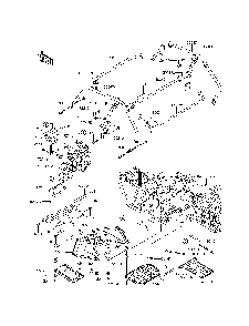 Guards/Cab Frame Diagram and Parts List for KRF800DFF 2015 Kawasaki Lawn Tractor Accessories