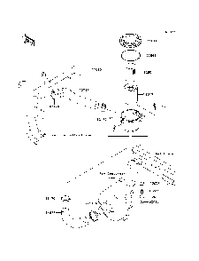 Air Cleaner-Belt Converter Diagram and Parts List for KAF620PDF 2013 Kawasaki Lawn Tractor Accessories