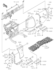 Guard Diagram and Parts List for KAF1000EMFNN 2021 Kawasaki Lawn Tractor Accessories
