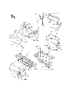 Rear Fender Diagram and Parts List for KRF800CEF 2014 Kawasaki Lawn Tractor Accessories