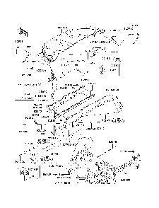 Front Fender Diagram and Parts List for KRF750NCS 2012 Kawasaki Lawn Tractor Accessories